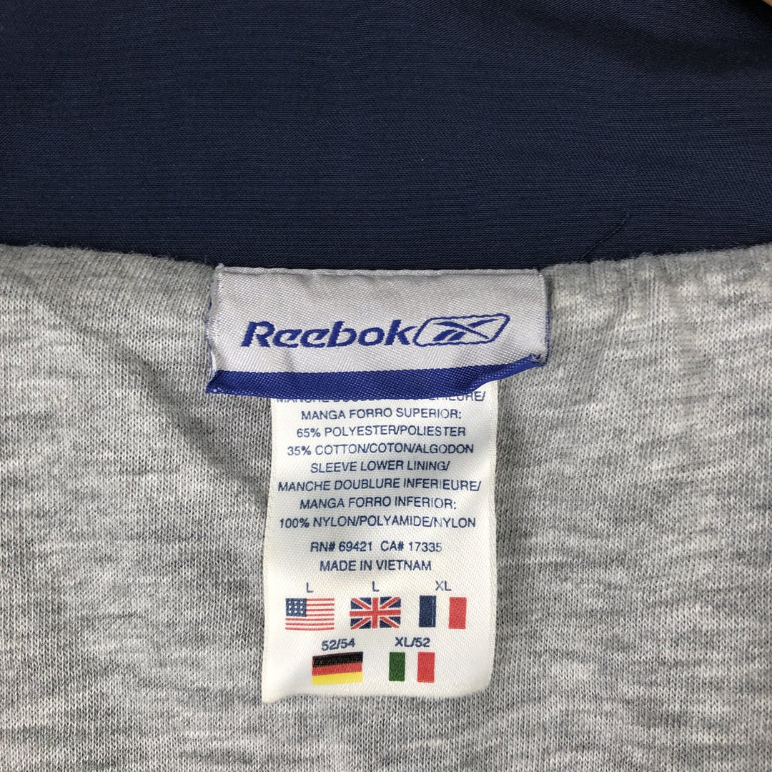 Reebok Windbreaker Men's Size L polyester navy blue type Vintage Second Hand