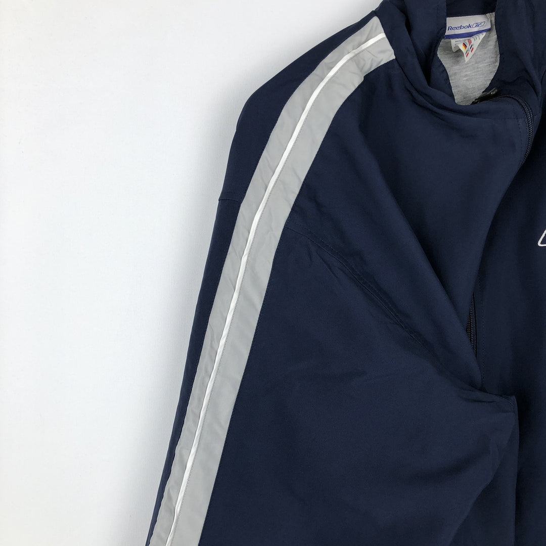 Reebok Windbreaker Men's Size L polyester navy blue type Vintage Second Hand