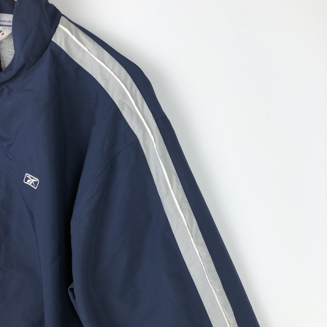 Reebok Windbreaker Men's Size L polyester navy blue type Vintage Second Hand