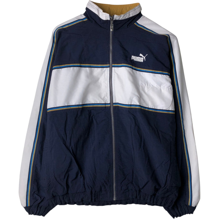 90'S Puma zip-up jacket, men's size L equivalent, vintage. unclear white type Vintage Second Hand