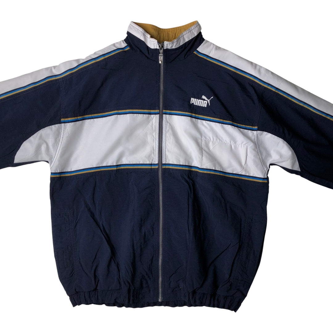 90'S Puma zip-up jacket, men's size L equivalent, vintage. unclear white type Vintage Second Hand