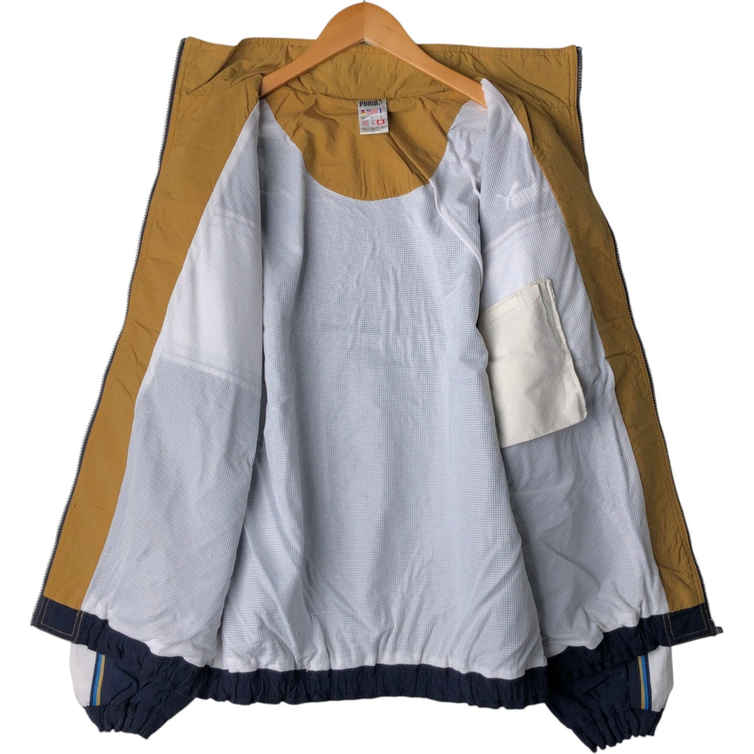 90'S Puma zip-up jacket, men's size L equivalent, vintage. unclear white type Vintage Second Hand