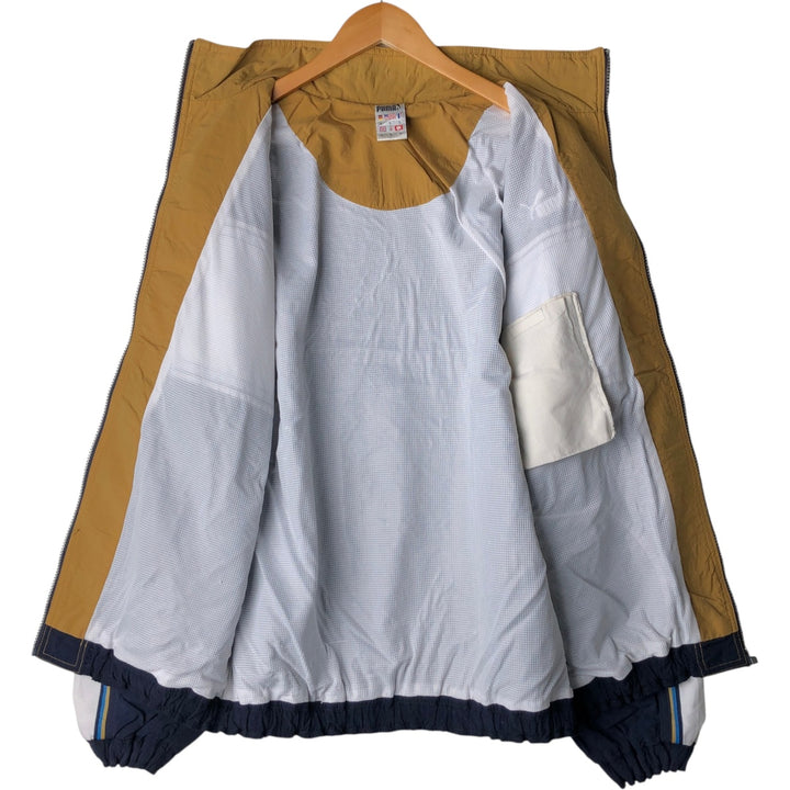90'S Puma zip-up jacket, men's size L equivalent, vintage. unclear white type Vintage Second Hand