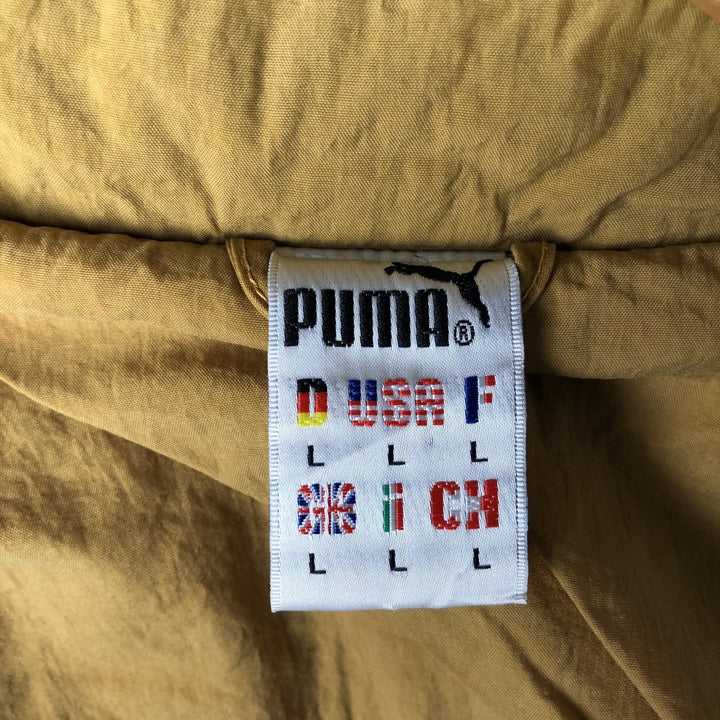 90'S Puma zip-up jacket, men's size L equivalent, vintage. unclear white type Vintage Second Hand