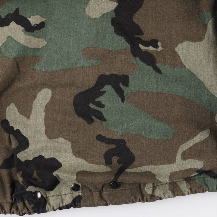 Authentic 1980'S US Military Camouflage Woodland Camo Chemical Protective Jacket, Made in USA, Medium unclear Khaki type Vintage Second Hand