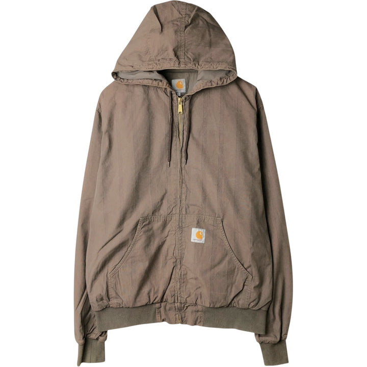 Carhartt Striped Cotton Parka, Men's XXL cotton Khaki type Vintage Second Hand