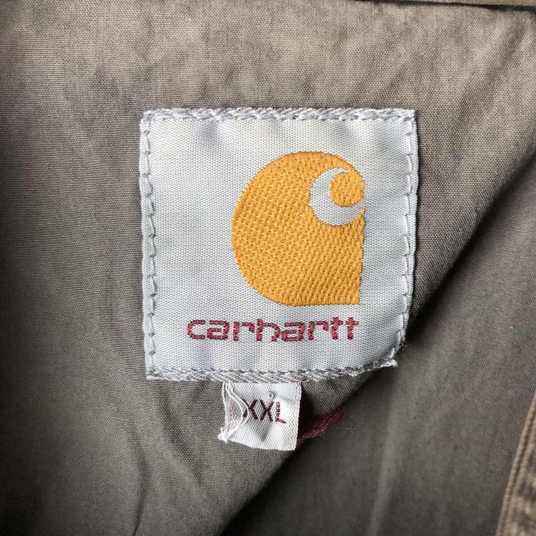 Carhartt Striped Cotton Parka, Men's XXL cotton Khaki type Vintage Second Hand
