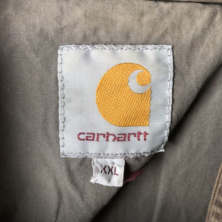 Carhartt Striped Cotton Parka, Men's XXL cotton Khaki type Vintage Second Hand