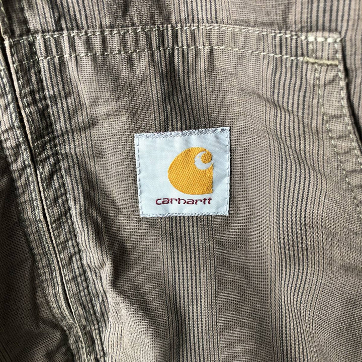 Carhartt Striped Cotton Parka, Men's XXL cotton Khaki type Vintage Second Hand