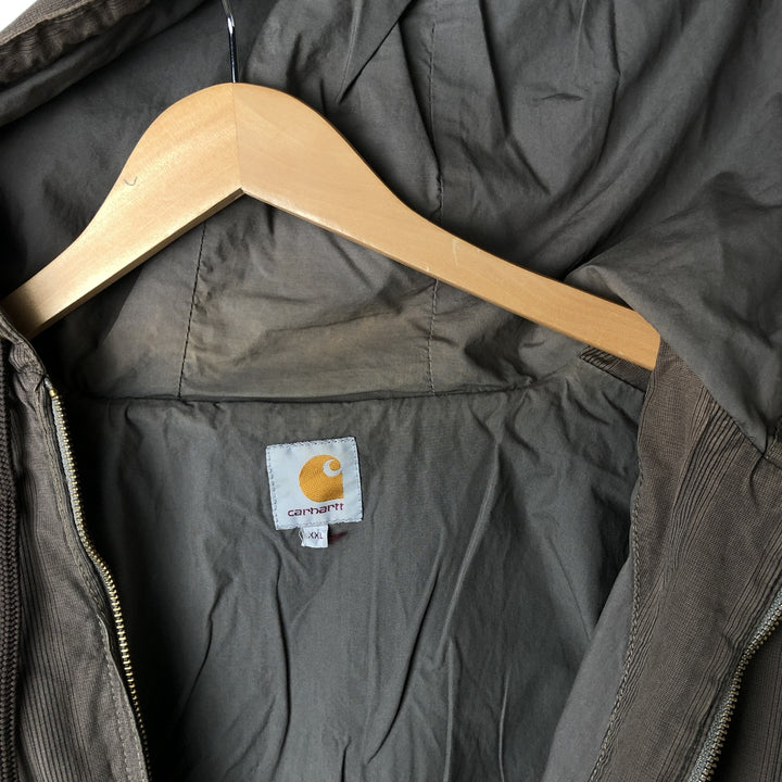 Carhartt Striped Cotton Parka, Men's XXL cotton Khaki type Vintage Second Hand
