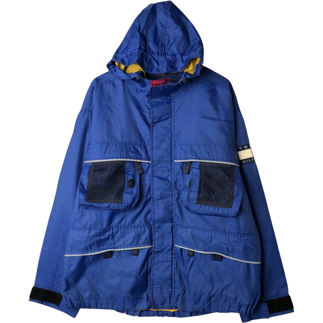 90'S Tommy Hilfiger nylon parka, men's size L Nylon blue type Vintage Second Hand