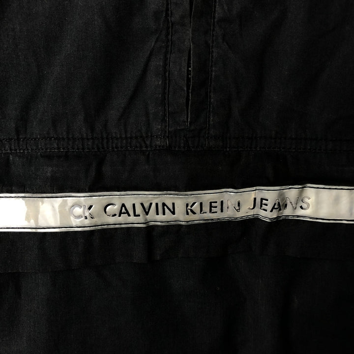 90'S Calvin Klein Jeans Half-Zip Anorak Parka, Men's Size L polyester black type Vintage Second Hand