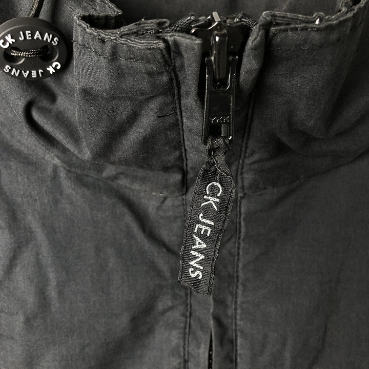 90'S Calvin Klein Jeans Half-Zip Anorak Parka, Men's Size L polyester black type Vintage Second Hand