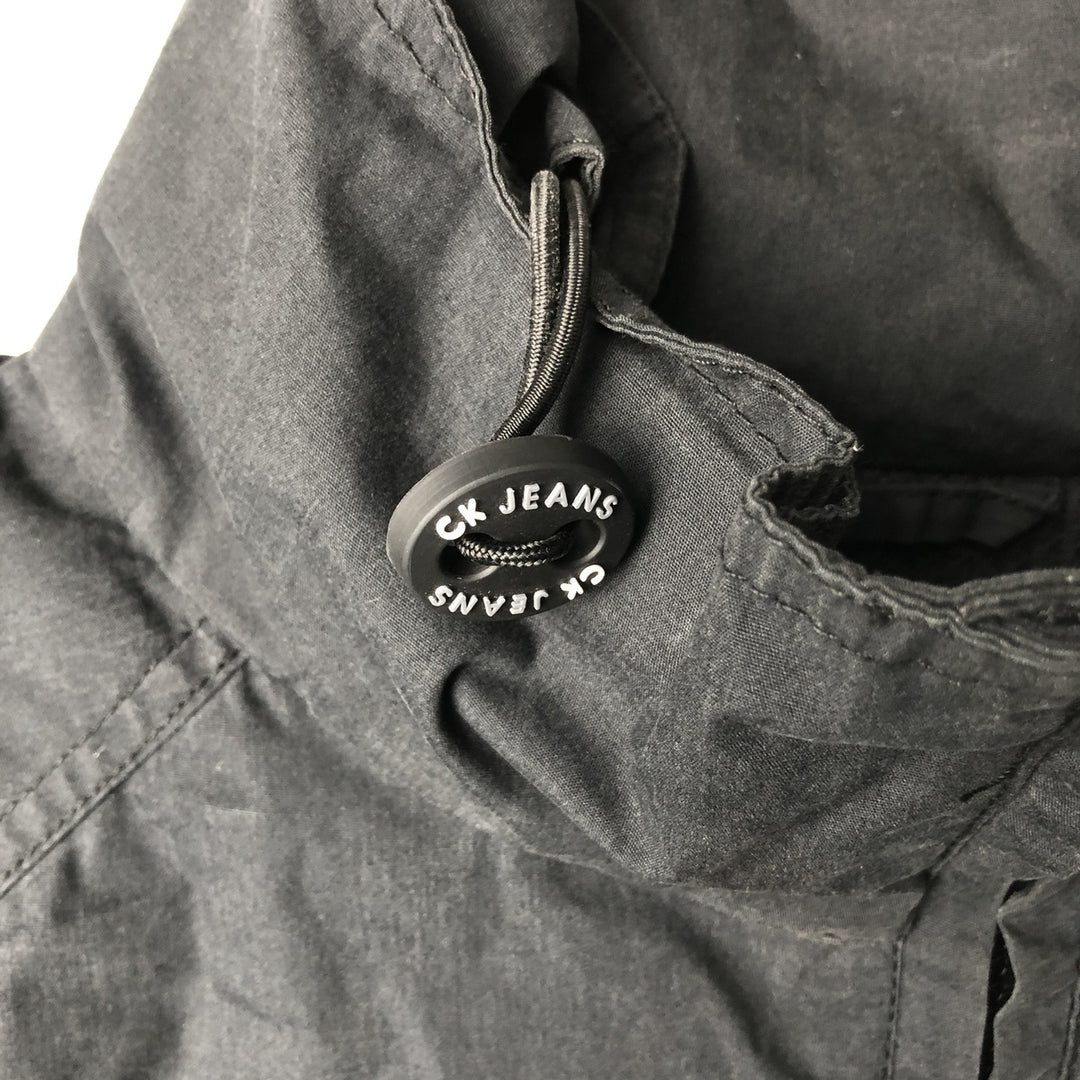 90'S Calvin Klein Jeans Half-Zip Anorak Parka, Men's Size L polyester black type Vintage Second Hand