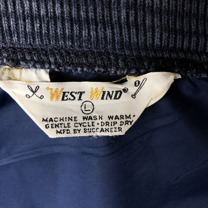 Vintage 1970'S West Wind windbreaker, men's size L unclear navy blue type Vintage Second Hand