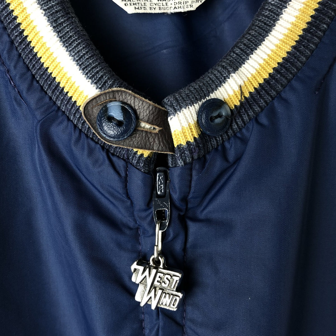Vintage 1970'S West Wind windbreaker, men's size L unclear navy blue type Vintage Second Hand