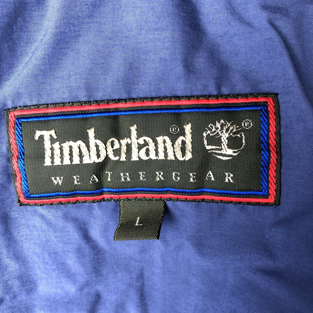 90'S Timberland WeatherGear nylon jacket, men's size L Nylon navy blue type Vintage Second Hand