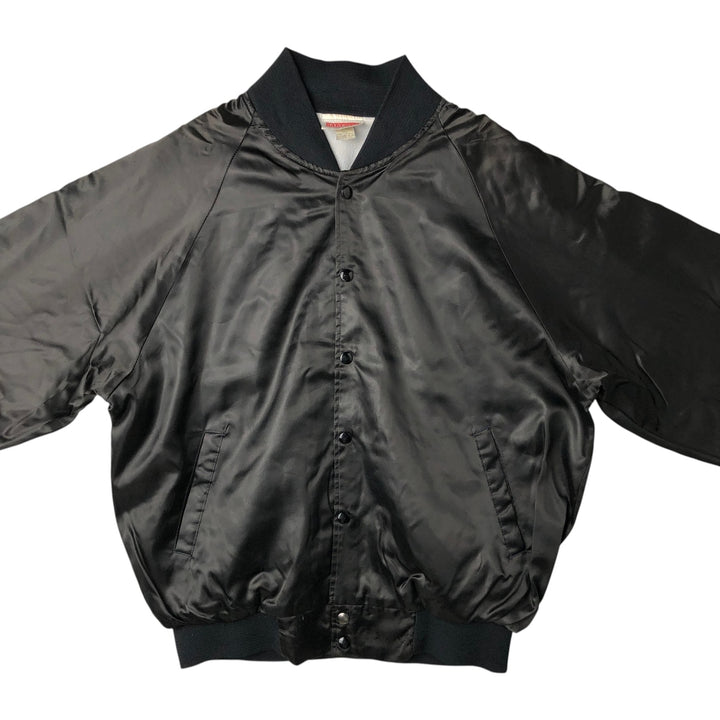 Vintage 90'S Hartwell Nylon Varsity Jacket, Made in USA, Size L, Men's Nylon black type Vintage Second Hand