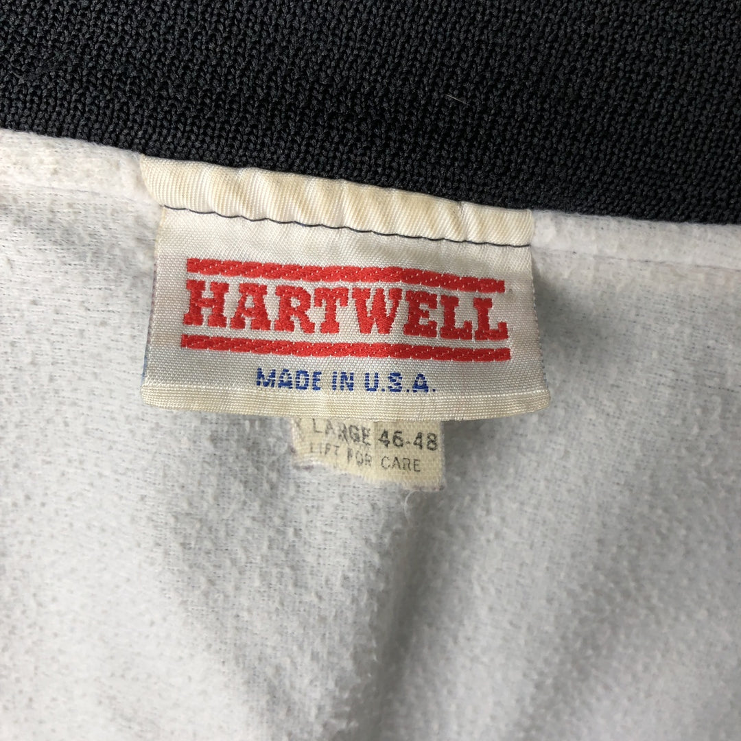 Vintage 90'S Hartwell Nylon Varsity Jacket, Made in USA, Size L, Men's Nylon black type Vintage Second Hand