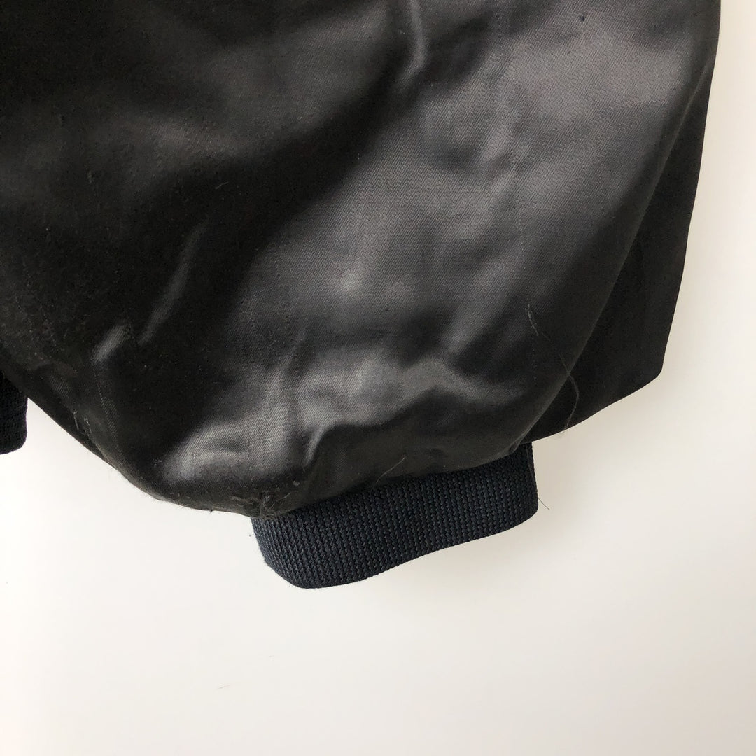 Vintage 90'S Hartwell Nylon Varsity Jacket, Made in USA, Size L, Men's Nylon black type Vintage Second Hand