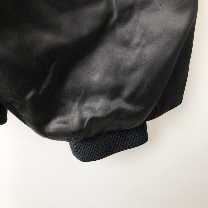 Vintage 90'S Hartwell Nylon Varsity Jacket, Made in USA, Size L, Men's Nylon black type Vintage Second Hand