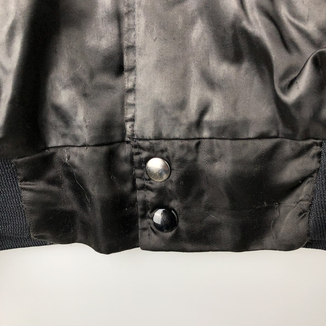 Vintage 90'S Hartwell Nylon Varsity Jacket, Made in USA, Size L, Men's Nylon black type Vintage Second Hand