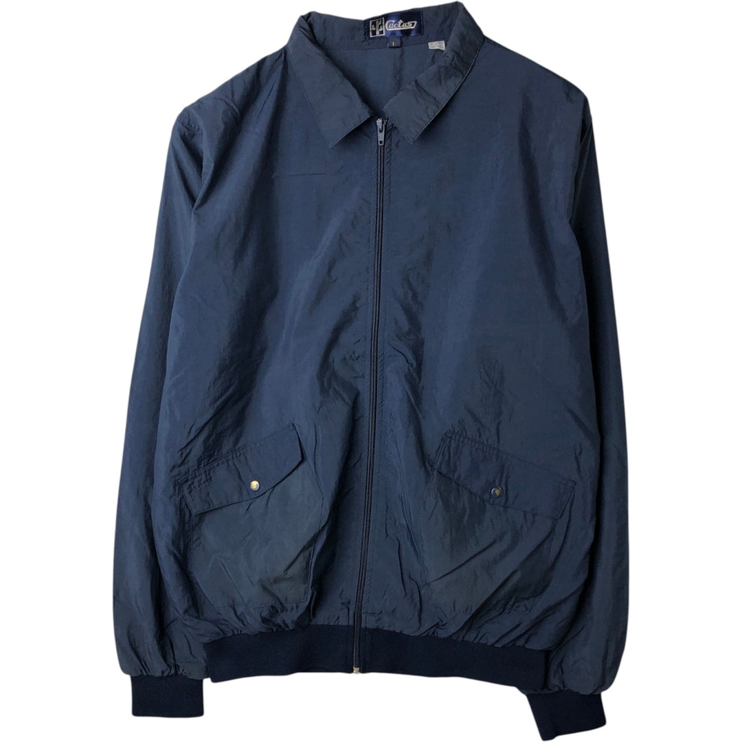Cactus Nylon Jacket, Men's Size L Nylon navy blue type Vintage Second Hand