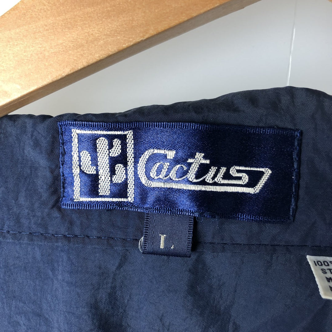 Cactus Nylon Jacket, Men's Size L Nylon navy blue type Vintage Second Hand