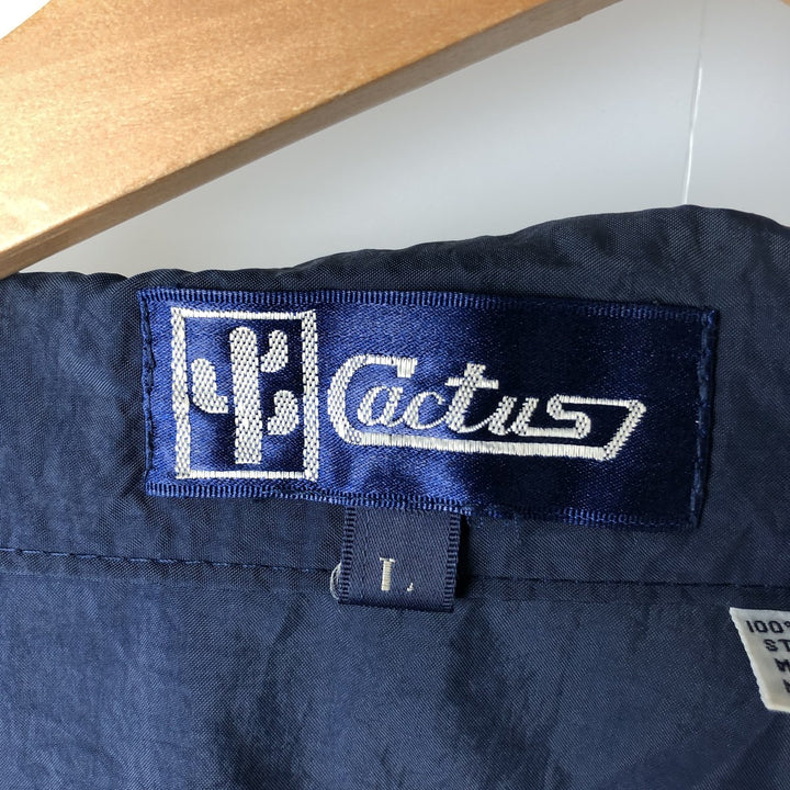 Cactus Nylon Jacket, Men's Size L Nylon navy blue type Vintage Second Hand