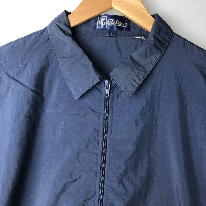 Cactus Nylon Jacket, Men's Size L Nylon navy blue type Vintage Second Hand