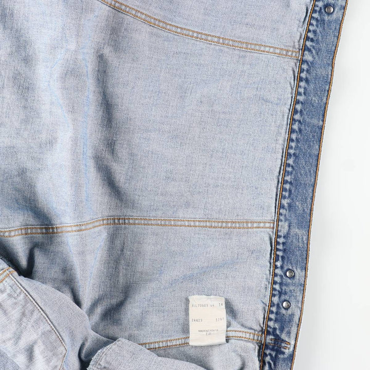 90'S Levi's 70503-0414 Denim Jacket, Men's XXL, Vintage cotton blue type Vintage Second Hand