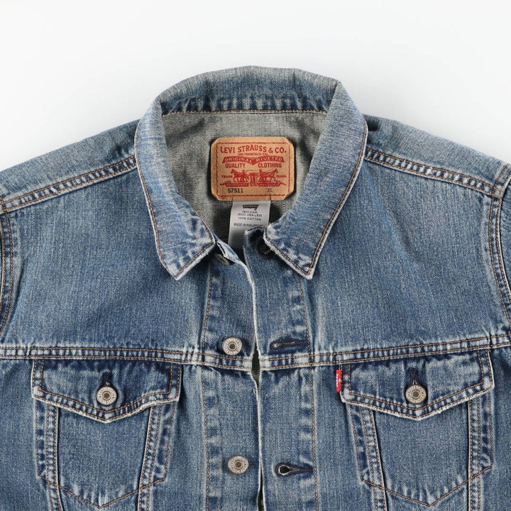 2000'S Levi's 57511 denim jacket, men's size XL cotton blue type Vintage Second Hand