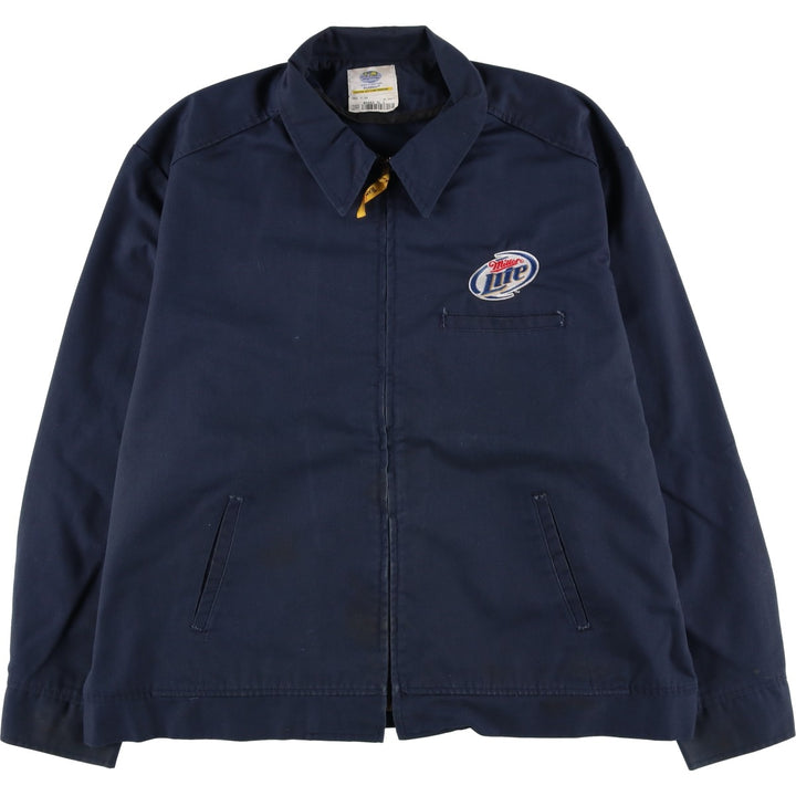 1980'S Riverside Miller Work Jacket, Made in USA, Men's XL equivalent, Vintage polyester navy blue type Vintage Second Hand