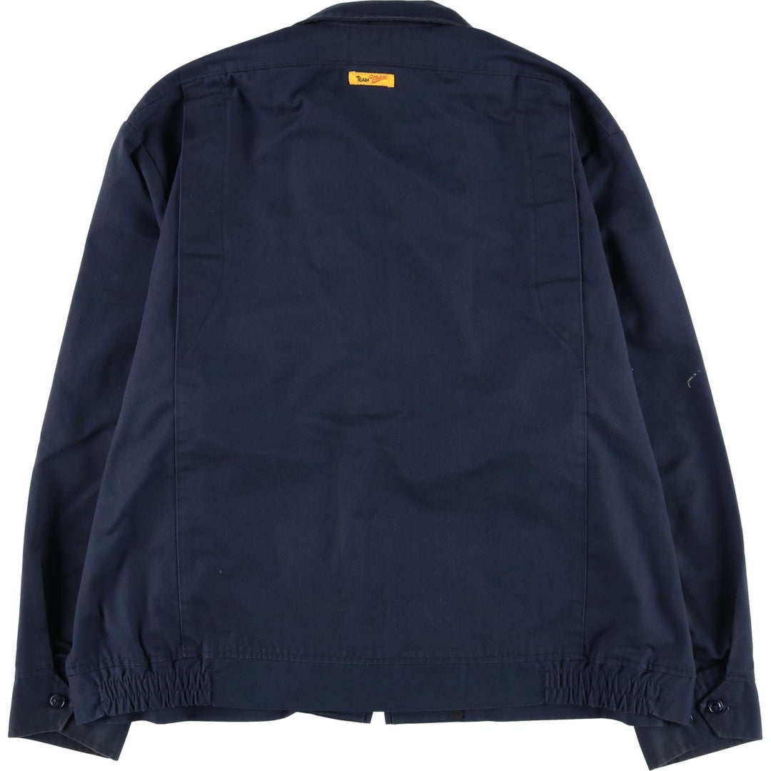 1980'S Riverside Miller Work Jacket, Made in USA, Men's XL equivalent, Vintage polyester navy blue type Vintage Second Hand