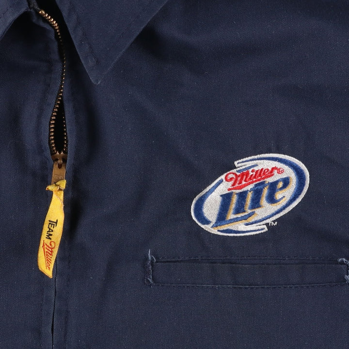1980'S Riverside Miller Work Jacket, Made in USA, Men's XL equivalent, Vintage polyester navy blue type Vintage Second Hand