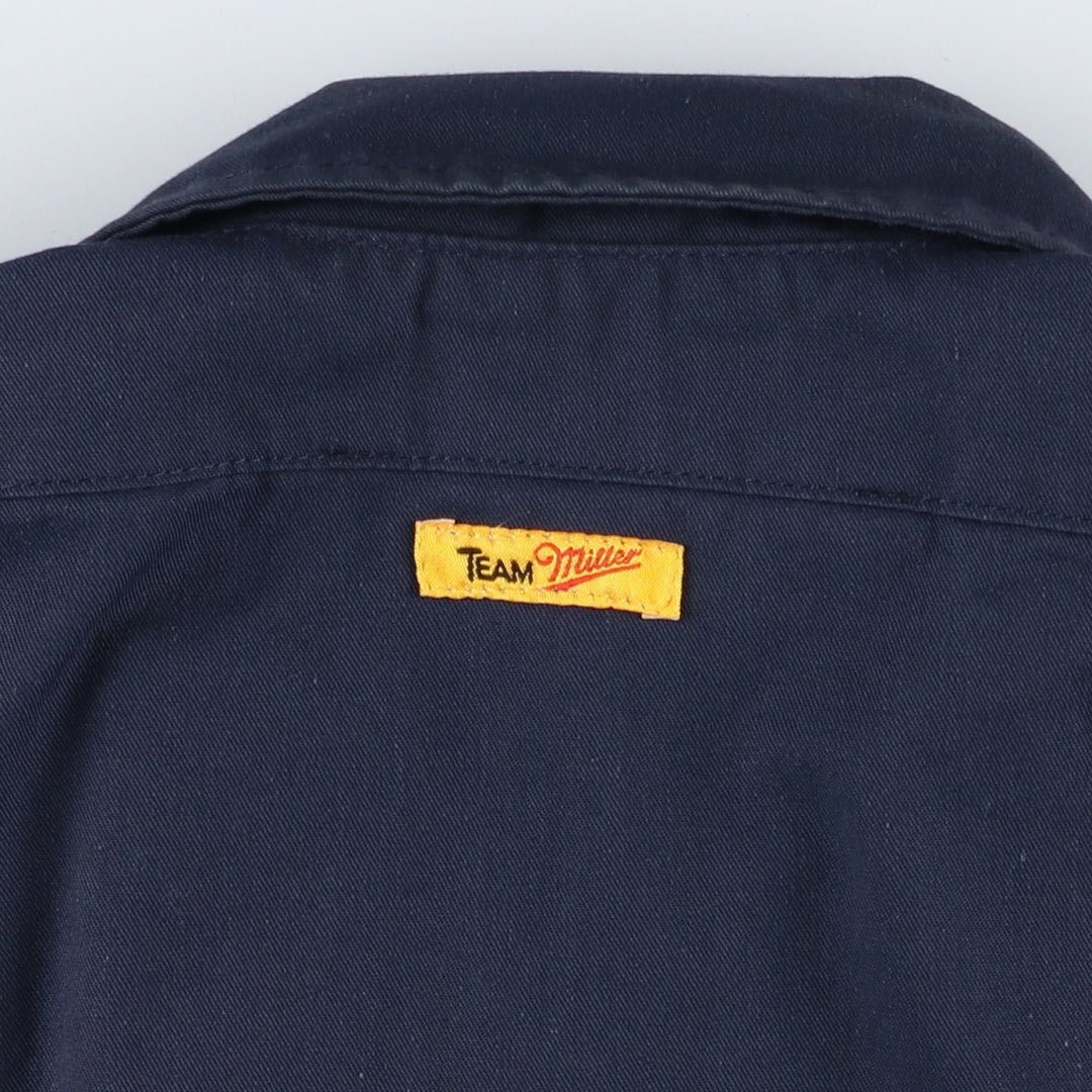 1980'S Riverside Miller Work Jacket, Made in USA, Men's XL equivalent, Vintage polyester navy blue type Vintage Second Hand