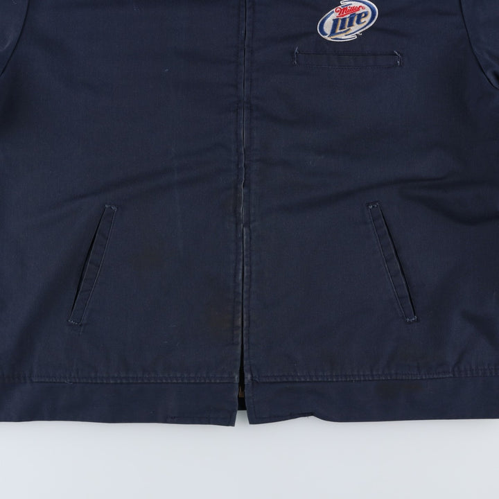 1980'S Riverside Miller Work Jacket, Made in USA, Men's XL equivalent, Vintage polyester navy blue type Vintage Second Hand