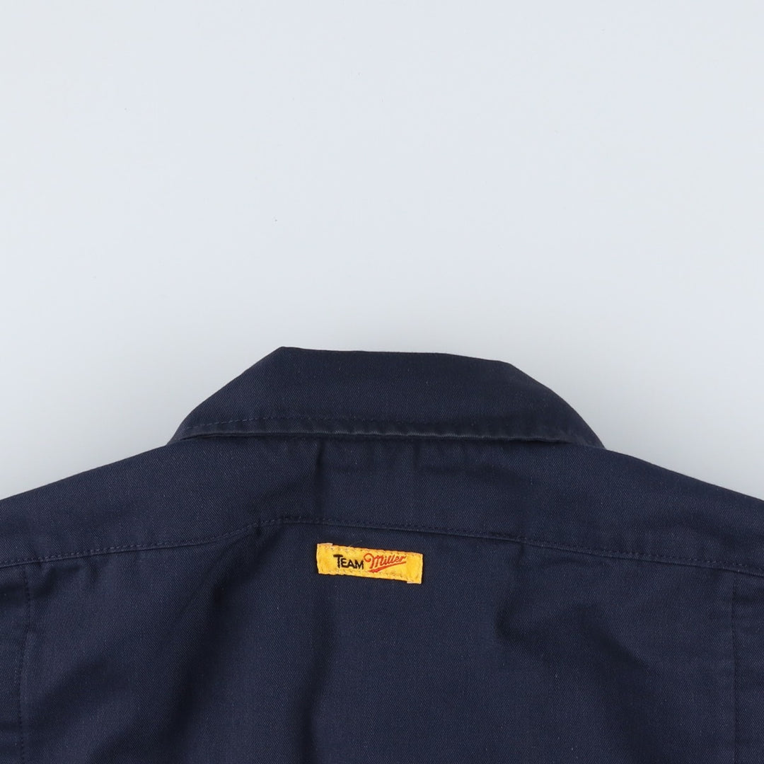 1980'S Riverside Miller Work Jacket, Made in USA, Men's XL equivalent, Vintage polyester navy blue type Vintage Second Hand