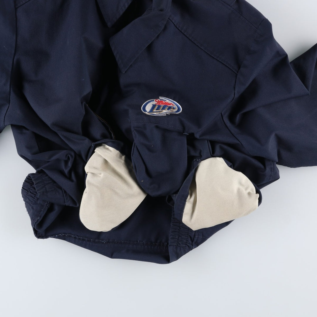 1980'S Riverside Miller Work Jacket, Made in USA, Men's XL equivalent, Vintage polyester navy blue type Vintage Second Hand