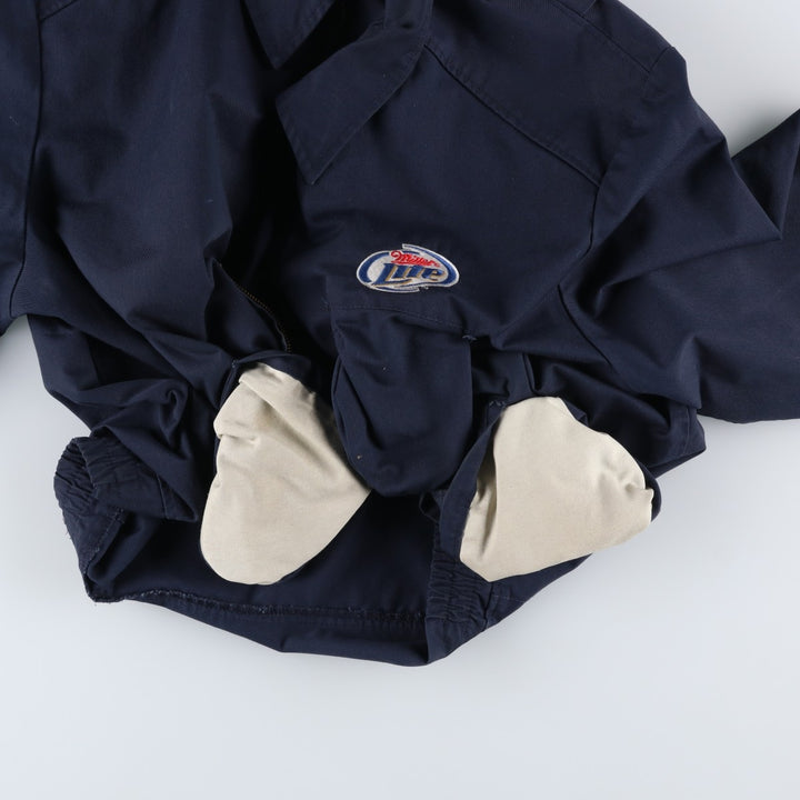 1980'S Riverside Miller Work Jacket, Made in USA, Men's XL equivalent, Vintage polyester navy blue type Vintage Second Hand