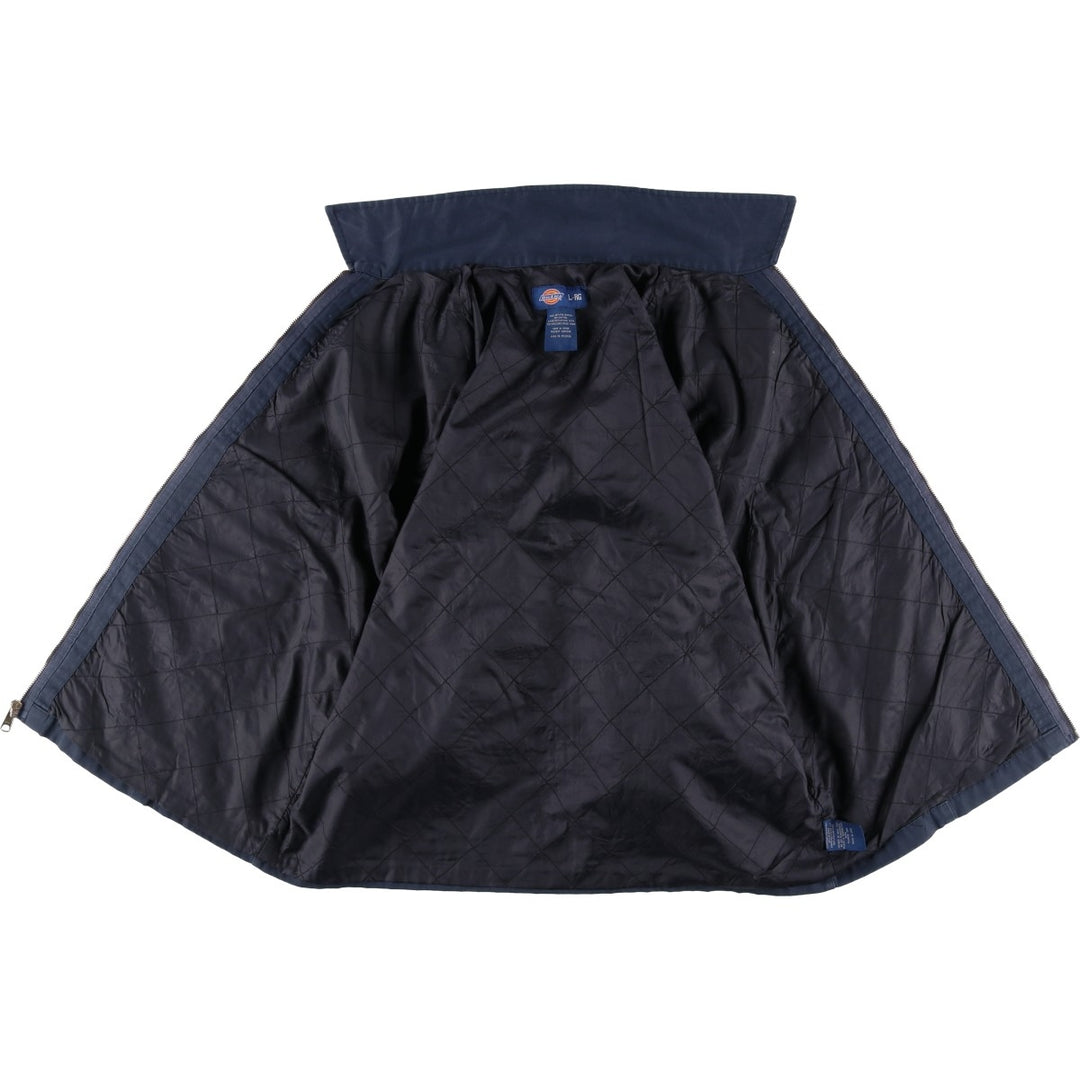 Dickies padded work jacket, men's size L polyester navy blue type Vintage Second Hand