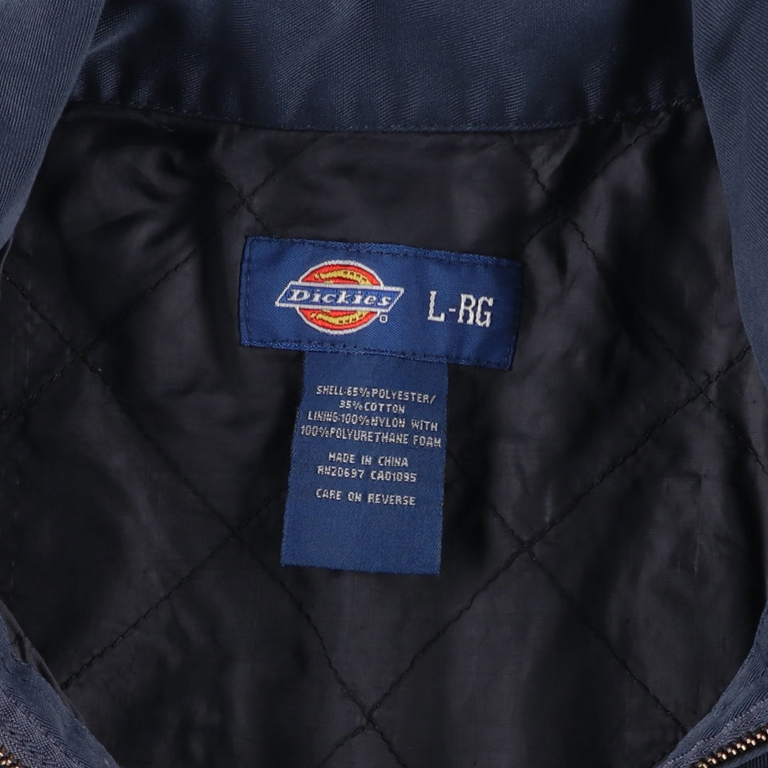 Dickies padded work jacket, men's size L polyester navy blue type Vintage Second Hand