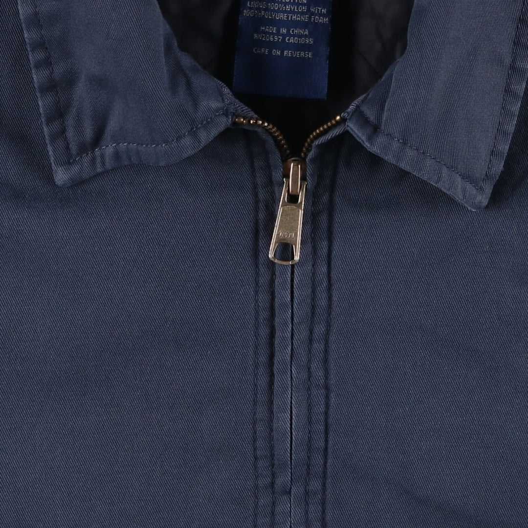 Dickies padded work jacket, men's size L polyester navy blue type Vintage Second Hand