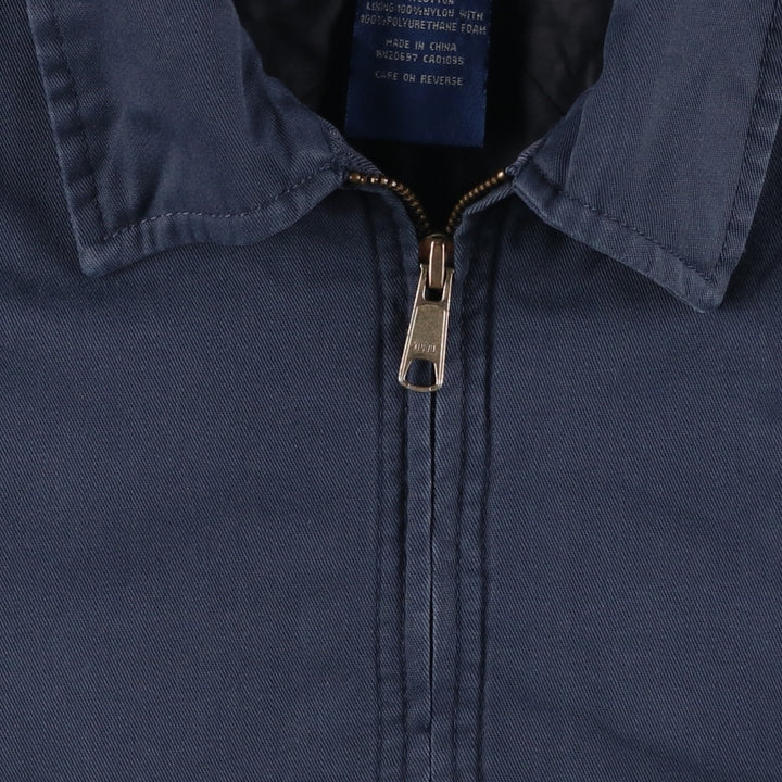 Dickies padded work jacket, men's size L polyester navy blue type Vintage Second Hand