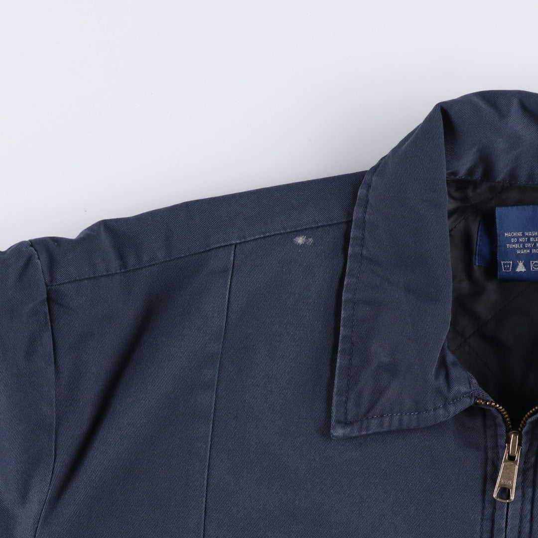 Dickies padded work jacket, men's size L polyester navy blue type Vintage Second Hand
