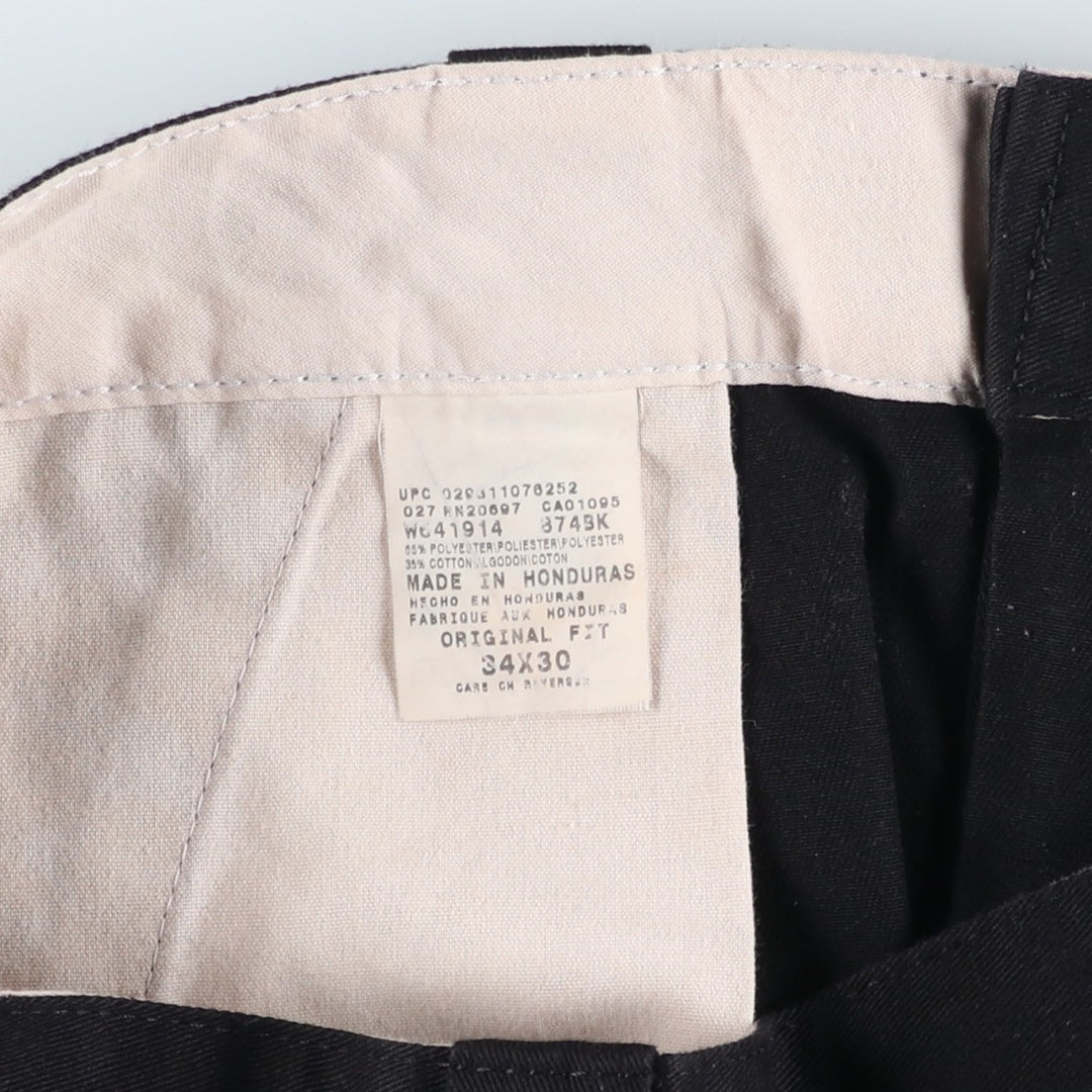 Dickies ORIGINALFIT Work Pants, Men's W34 (approx.) polyester black type Vintage Second Hand