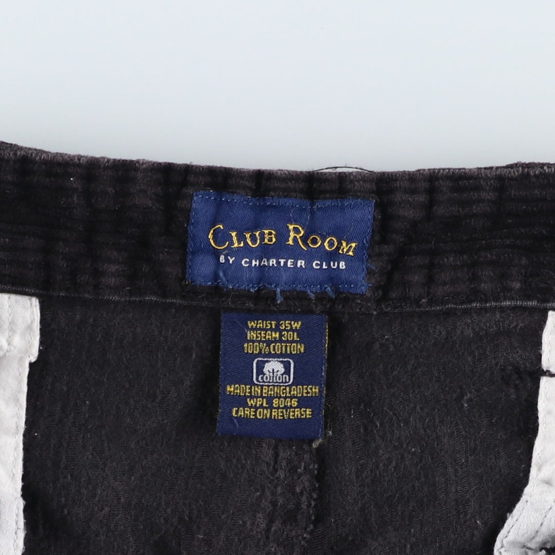 CLUB ROOM Corduroy Pants, Men's W35 (approx.) cotton Purple type red-purple Vintage Second Hand