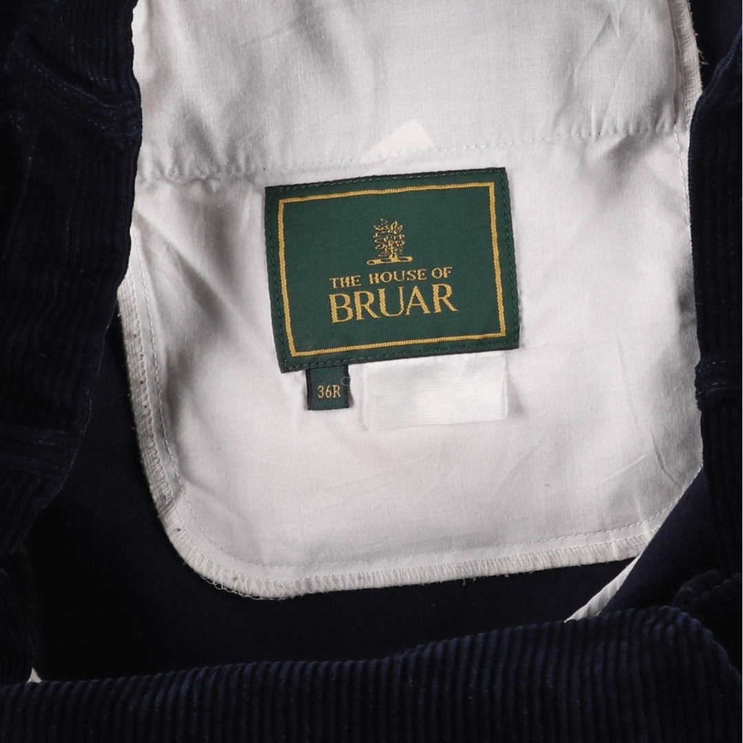 The House of BRUAR Wide-Wale Corduroy Pants, Men's Size W36 (approx.) unclear navy blue type Vintage Second Hand