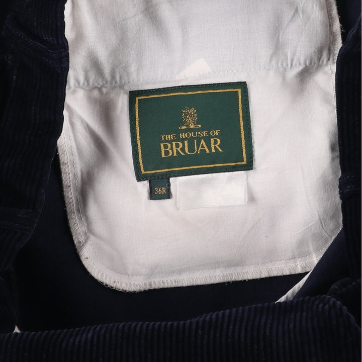 The House of BRUAR Wide-Wale Corduroy Pants, Men's Size W36 (approx.) unclear navy blue type Vintage Second Hand