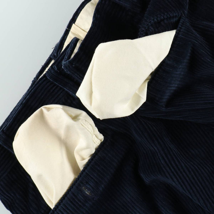 Brooks Brothers two-pleat corduroy pants, made in the USA, men's size W34 (approx.). cotton navy blue type Vintage Second Hand